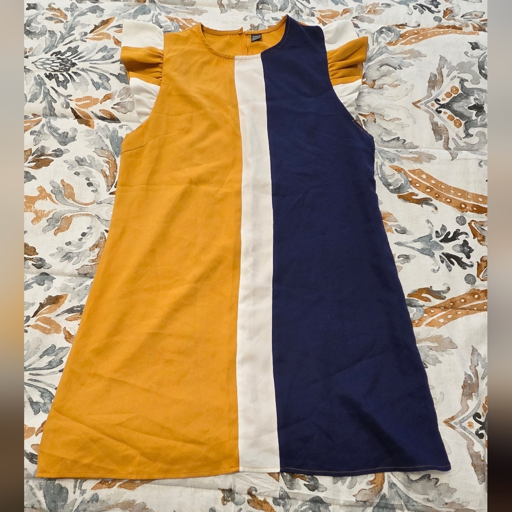 SHEIN Dress in Mustard and Navy